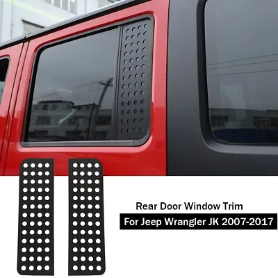 Car Rear Door Window Glass Strip Panel Trim For Jeep Wrangler JK 2007-2018 4Door • $31.99