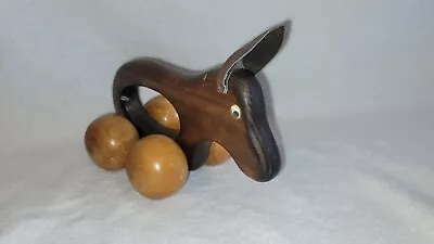 Adorable Vintage Handmade Wooden Horse Toy Roll Massager  • $9.99