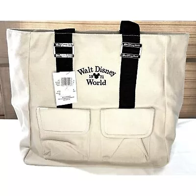 Walt Disney World Park Cruise Line 1971 Tote Bag Tan Ivory Canvas NWT • $15