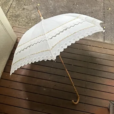 A Superb Antique Edwardian Era Parasol Umbrella In Great Condition • £137.79