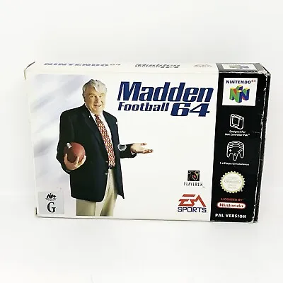 Madden Football 64 (Boxed) - Nintendo 64 - N64 - Free Shipping Included! • $55.80