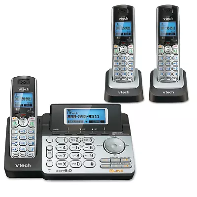 VTech 3 Handset 2 Line Cordless Phone System With Answering System & Caller ID • $124.99