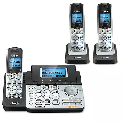 VTech DS6151 3 Handset 2-Line Answering System With Dual Caller ID/Call Waiting • $124.99