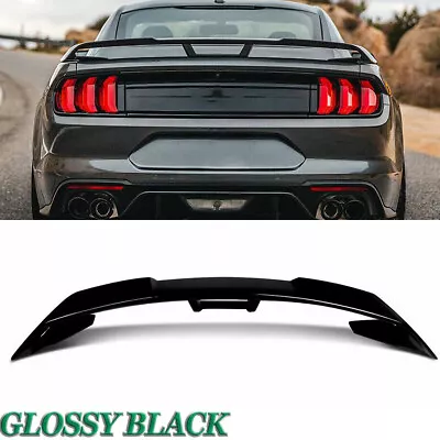 For 2015-2022 Ford Mustang S550 GT Style Rear Trunk Spoiler Wing Lip Gloss Black • $123.59