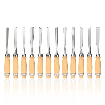 12pcs Wood Turning Lathe Chisel Set Woodworking Carving Kit Woodturning Tool • $22.99