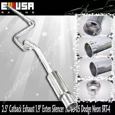 For03-2005 2.5 Dodge Catback Exhaust Neon SRT-4 1.9  Extention Silencer 4.1  Tip • $1189.99