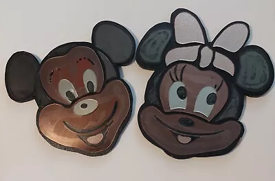 Vintage Handmade Mickey Mouse And Minnie Mouse Mirrored Wall Hanging Kids Room • $20