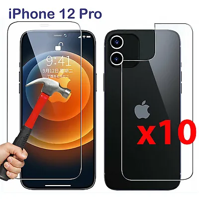 X10 Tempered Glass Screen Protector For Apple IPhone 12 PRO Front And Film Back • $39.99