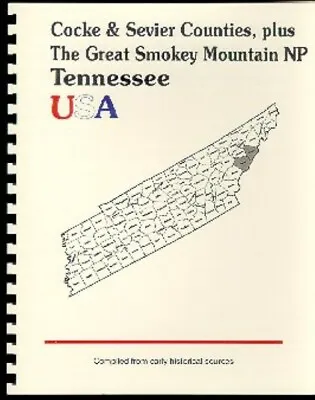 TN Cocke & Sevier County Smoky Mountains Tennessee 1887 Goodspeed RP History/bio • $17.48