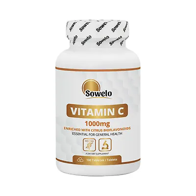 SOWELO Vitamin C 1000mg Tablets Ascorbic Acid With Bioflavonoids • $55.09