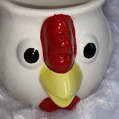 Vintage Egg White Separator Chicken Rooster Farm Life Lots Of Crazing Look Pics • $11.99