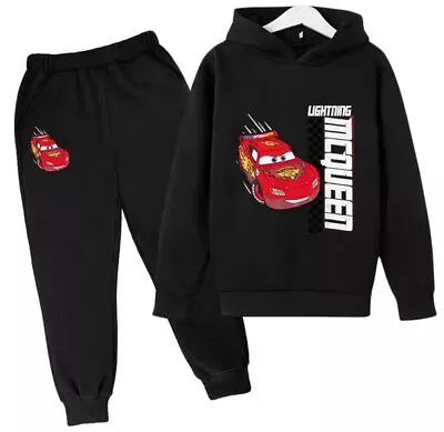 Autumn/Spring Boys Girls Lightning McQueen Car Hoodie Tracksuit Sweatshirt NEW • £21.99
