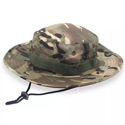 Mens Women Sun Hat Safari Bush Boonie Hiking Fishing Cap Large Wide Brim Outdoor • £4.99