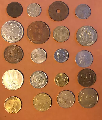 Lot Of 20 Coins Europe -greeceu.kmonacodenmarknorwayrussiaczechiceland.. • $24.95