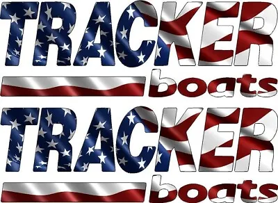 2 American Flag Tracker Boats Graphic Decal Sticker Tracker Boats Fishing • $18.99