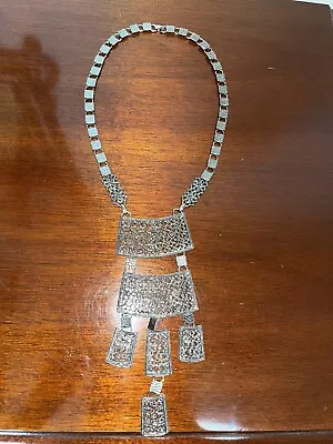 Vintage Hollycraft Necklace Runway Waterfall Design • $14.99