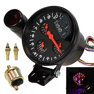 5  Car Racing RPM Tachometer Water Oil Temperature Gauge Oil Pressure Meter E0S9 • $42.99
