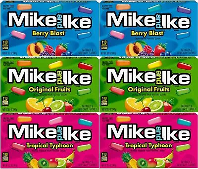 Mike And Ike 3/99 Chewy Candies Multiple Flavors - Case Of 24 0.78-oz. Box • $14.59