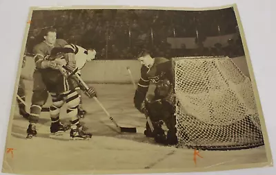 1952 Jan 20 Milt Schmidt Gamewinning Goal Boston Bruins Montreal Canadiens Photo • $50