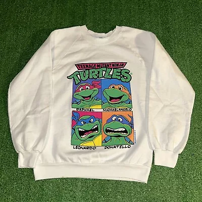 VTG 1990 Teenage Mutant Ninja Turtles Graphic Crewneck Sweatshirt - Womens Small • $28