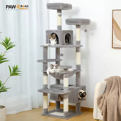 PETEPELA Cat Tree Scratching Post Cat Tower Scratcher Wood Condo House Bed Toys • $129.99