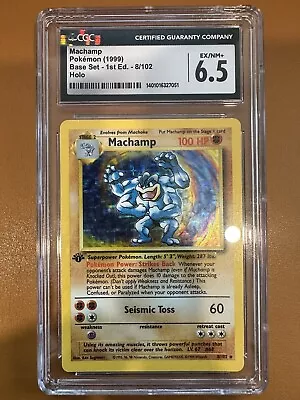 Pokémon TCG Machamp Base Set 8/102 Holo 1st Edition Holo Rare • $15