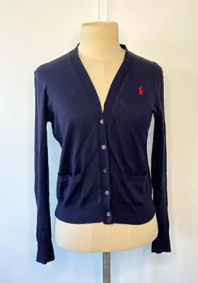$59.99 • Buy Ralph Lauren | Pima Cotton Cardigan Top Womens | Blue | Extra Small Xs