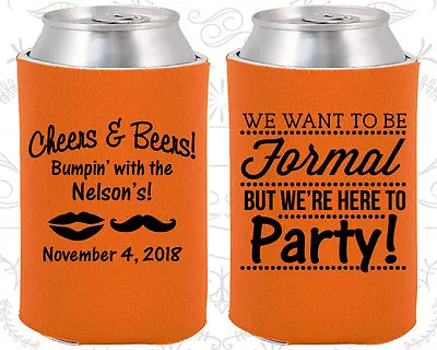 Custom Birthday Party Favors Koozies (20133) Cheers And Beers Mustache Birthday • $189