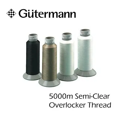 £15.95 • Buy 5000m Gutermann 240 Semi Translucent Thread 4 Colours, Blind Hemmer, Overlocker