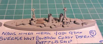 Sverige WWI Swedish C D Battleship By Navis-611 Scale 1/1250 Ship Model • £7.49