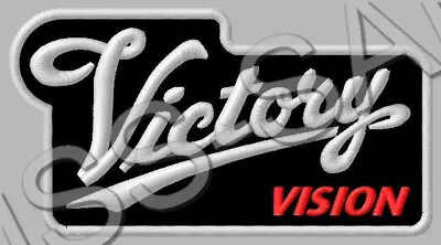 *****VICTORY VISION PATCH*****EMBROIDERY ~4-1/2 X 2-1/2  IRON/SEW ON MOTORCYCLES • $12