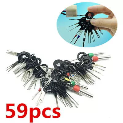 59PCS Auto Parts Car Wire Connector Pins Terminals Repair Removal Key Tools Set • $8.13