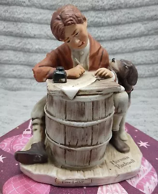 Norman Rockwell Figurine  Love Letter  Dave Grossman 1973 NR 6 4 1/2  • $16.99