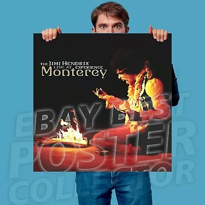 Jimi Hendrix Live At Monterey POSTER Album Cover Banner PREMIUM Material • $46.25