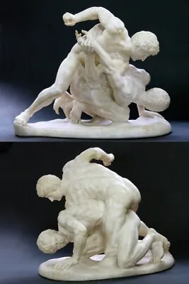 MARBLE SCULPTURE - WRESTLERS- LOTTATORI Circa 1860 • $21200