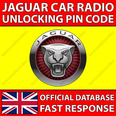 ✅jaguar Radio Pin Code Unlock For Xk Xj Xf X-type S-type Xe Xj S Fast Service✅ • £4.79