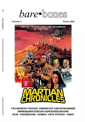 Bare Bones 1 Winter 2020 Martian Chronicles David J Schow Noir Crime Digests  • $9.95