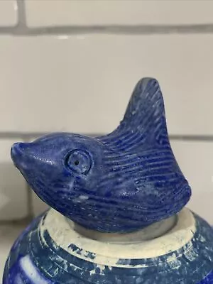 McCarty's Pottery Wren Bird BLUE Mississippi 1st Quality - ARTIST SIGNED • $45
