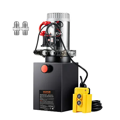 VEVOR Hydraulic Pump 6 Quart Double Acting Dump Trailer Pump Power Unit DC 12V • $296.39