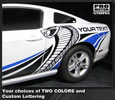 Ford Mustang 2005-2014 Cobra Style Multi-Color Side Stripes Decal (Choose Color) • $129.50