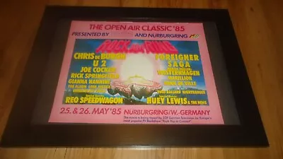 ROCK AM RING 1985 U2/MARILLION/THE ALARM-Framed Original Poster Sized Advert • $49.33