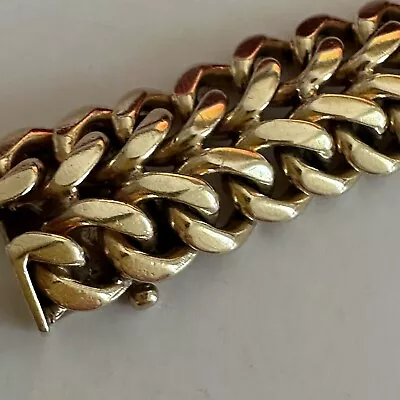 Vintage 14k Yellow Gold Fancy Wheat Link Bracelet Italy 7 75 68 G • $1