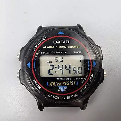 VTG Casio W-78 Watch Men 37mm Digital Alarm Chrono Round READ New Battery • $19.99