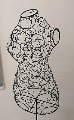 Vintage Wire Female Body Mannequin Dummy  Home Decor Display Jewellery Clothes • £44