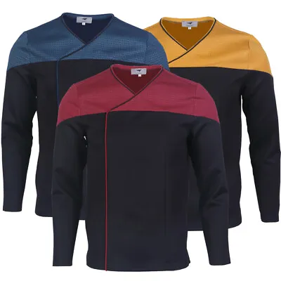 For Picard 2 Command Red Uniform Cosplay Gold Blue Top Shirts Costumes • $36