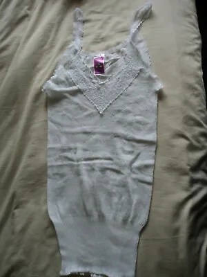 £4.20 • Buy Ladies White Thermal French Neck Spencer (vest) In 3 Sizes