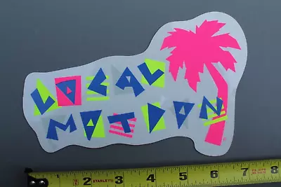 LOCAL MOTION Hawaii Clear Neon Pink Blue Yellow 80's LM1 Vintage Surfing STICKER • $25