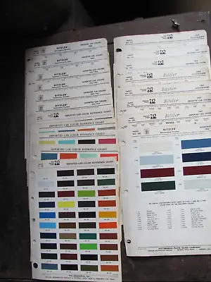 1963 1964 1965 1966 1967 1968 1969 Imported Paint Chip Sheet Lot • $29.20