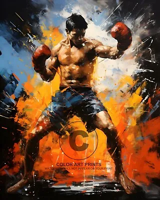 Muay Thai Martial Arts Boxer Combat Sport Warrior S Thailand Giclée  Art Print • £7.78