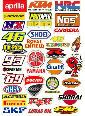 32 + Racing Decals 3  Wide Stickers Drag Race Moto GP  High Quality Vinyl • $13